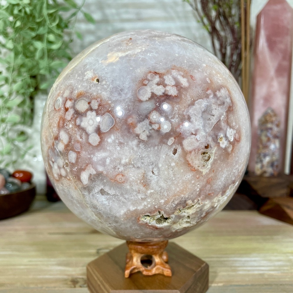 0361 XXL Quartz and Pink Amethyst Crystal Sphere - 128.2mm